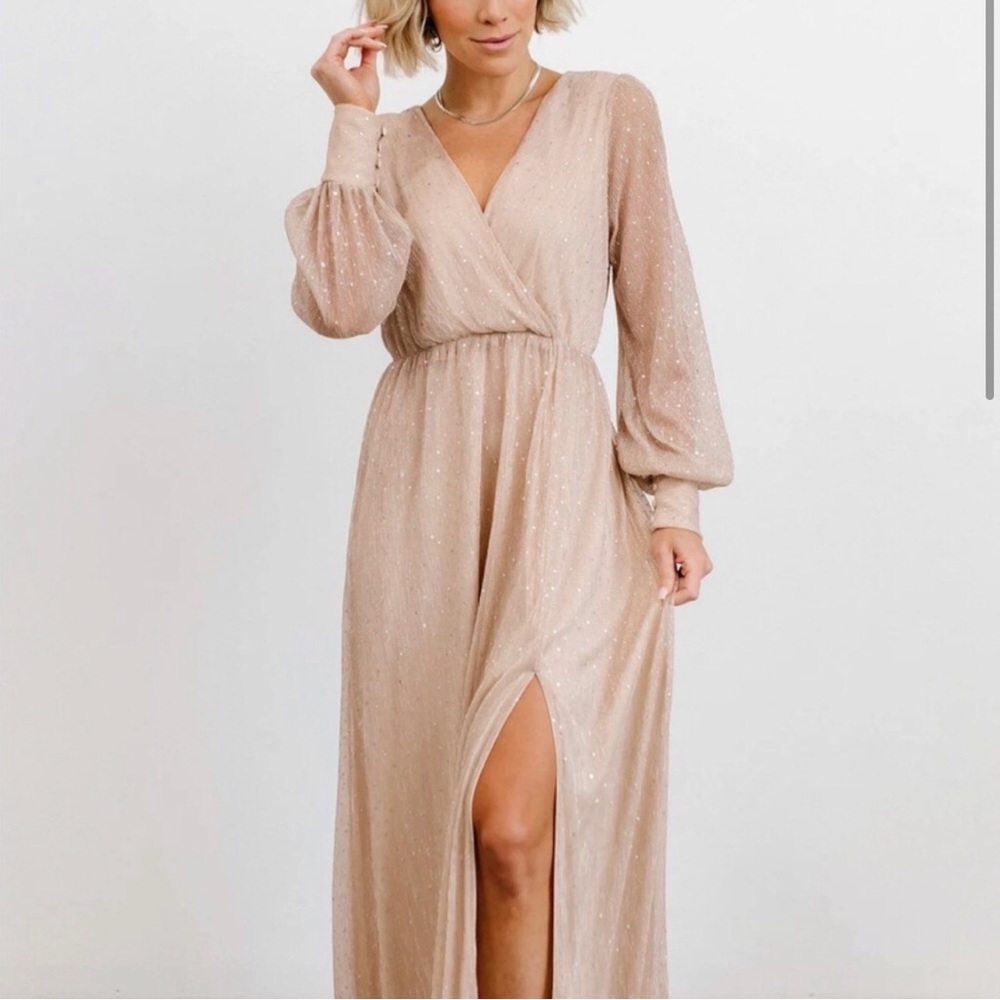 Abigail sparkle gown - champagne